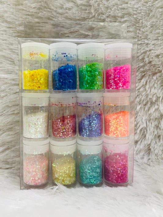 12 in 1 Glitter Chunks Pack